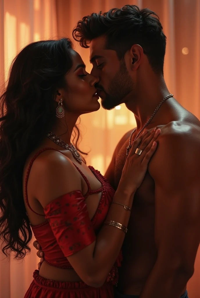 Hot busty beautiful voluptuous wet modern model Shama Sikander posing like a Dog ((bending forward on knees on table, showing wide cleavage to the camera, hands, knees and toes touch the floor, like a dog)) having sex with Man, Man fucking from behind, closed eyes, wet, dripping 4k
Close up hot 16K UHD photo, in sleeveless deep neck red lacy threaded revealing maxi, hot erotic night, sexual, having sex in ((Doggy style sex)), hot red lips