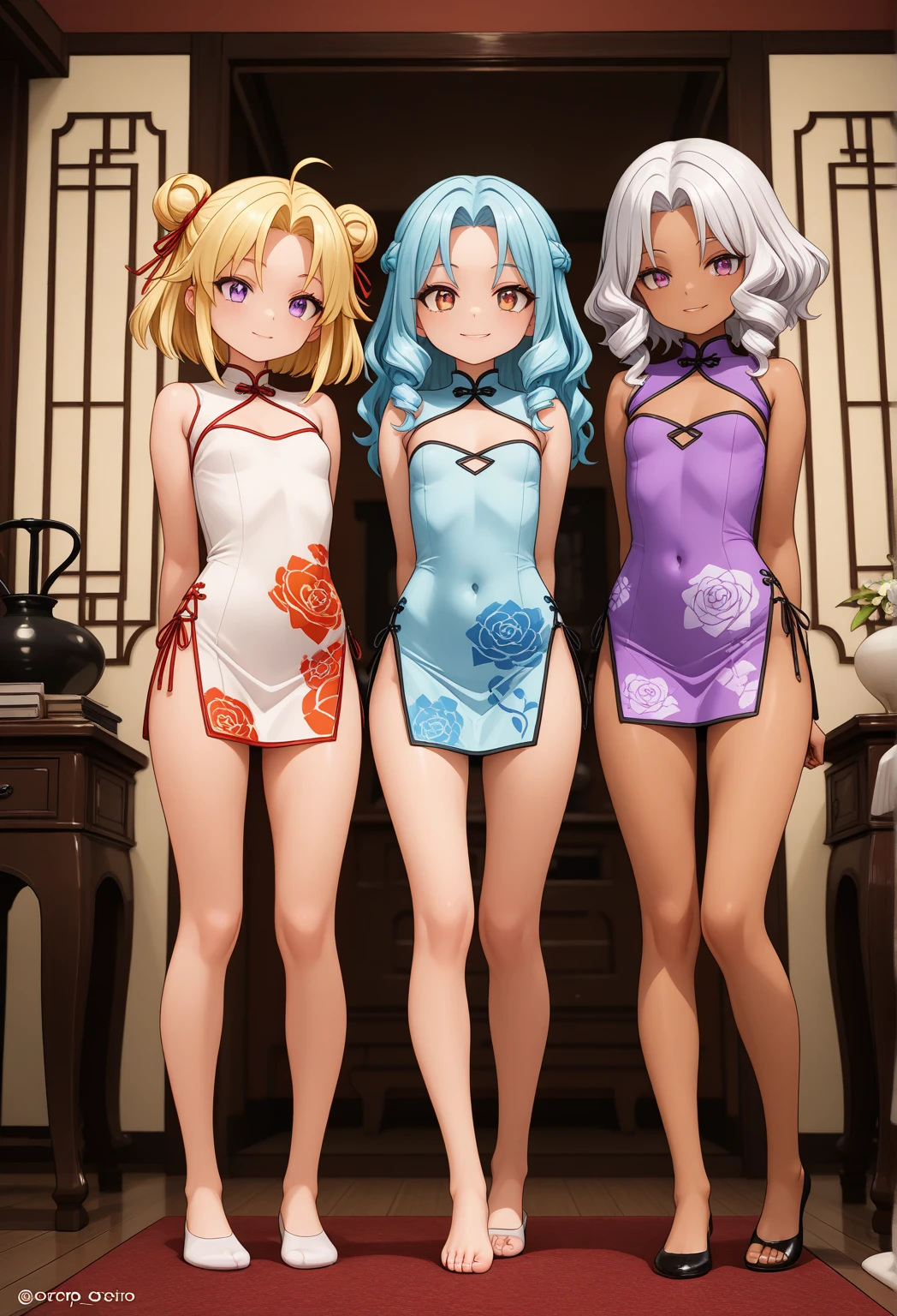 (品質)), ((Masterpiece artwork)), Recommended result、(transparentes:1.5)、Esbian full body、squatt、、straighten your back、(Keep your hips forward:1.)、、spread out  、The slender one、Colossal 、angle in relation to the floor:1.2、low camera angle、It&#39;s flowing out of the groin、