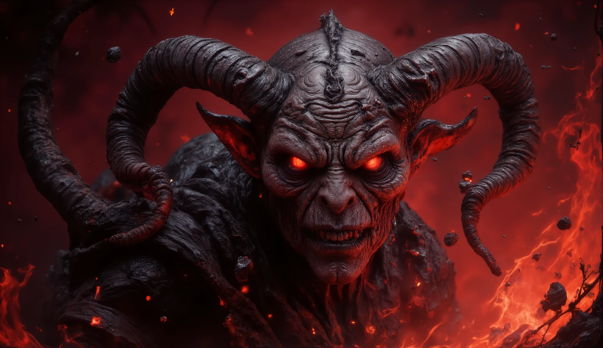 Satan blood face fire satanism occult horns darkness demon lucifer satan eyes of hell 