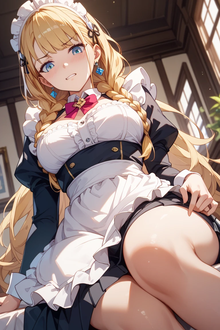 1girl, solo, masterpiece, best quality, (white pupil:1.2), eyelashes,, 1girl, solo, pantyhose,green_dress, long legs, (skirt lift:1.3), standing, (panties under pantyhose:1), castle,night, <lora:jane1:0.5>,
jane,elysion,1girl, breasts,thighhighs,,large breasts,brown eyes,drill hair, blonde hair, long hair, skirt,
