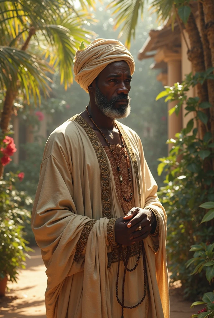 Handsome man photo, luxurious, wearing sturdy Muslim clothes and a cap.
57 years old