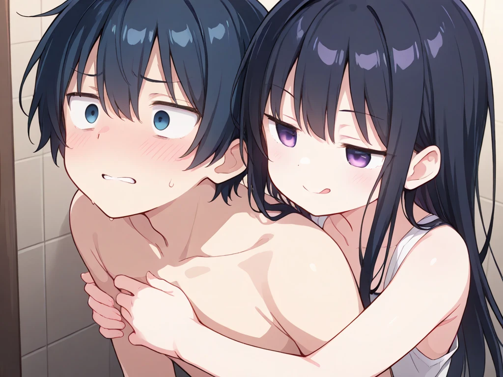 nudist sister、Many elementary school boys hug each other、rejoice out loud、Group photo、Infirmary beds、From above、belly button