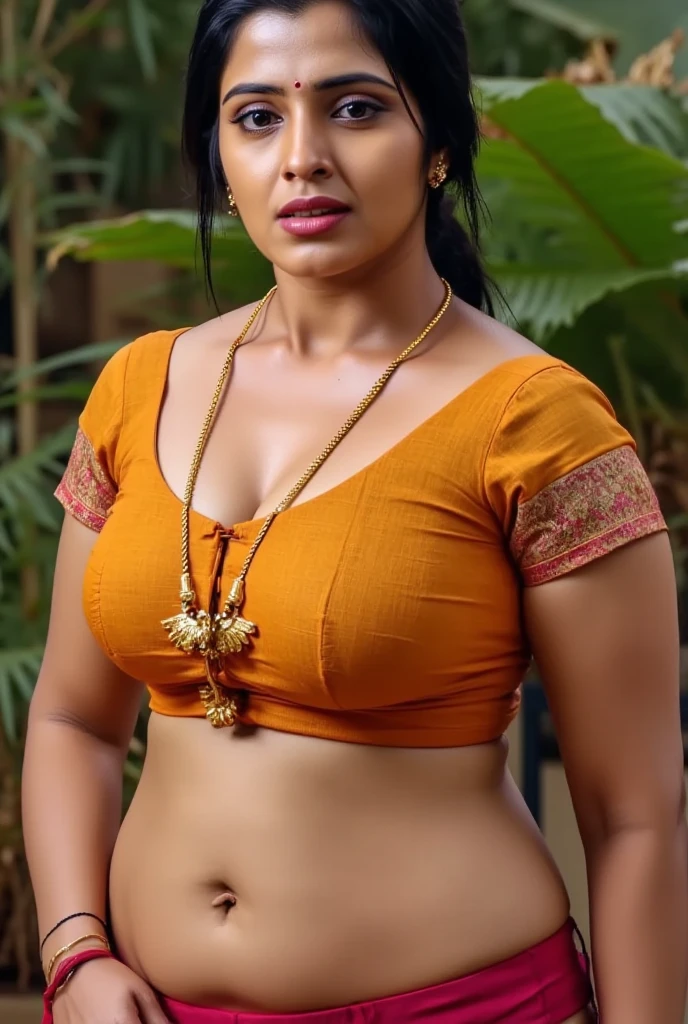 Looks like Nayanthara, full body Closeup shot, Big chubby aunty, milf, cougar lady witch, horny Gothic milf, 70 years old gorgeous mature lady, pervert demoness, demoness of lust, curvy, black lips, horny face, extremely gorgeous, thick figure, heavy physique, voluptuous, curvy, sexy figure, Fashionable portrait of androgynous alien looking witch wearing veil, glowing eyes, futuristic design, minimal details, givenchy, photoreal, 200mm, hd, f/ 2.0, highly detailed, surreal, sexy beautiful evil woman, sexy bold sequin Saree with strapless Bra, chudail, Pishachini, horror genre, blood-thirsty enchantress, powerful female spirit, eerie, drop dead, in the style of red and blue, (intricate details, hyperdetailed:1.15) (skin texture:1.2), dark Moody tone, cinematic lighting, haunted place in background, hot Amma, hot aunty, hot bhabi, hot Chachi, heavy figure, fleshy figure, heavy and saggy breast, spicy hot woman, evil goddess,