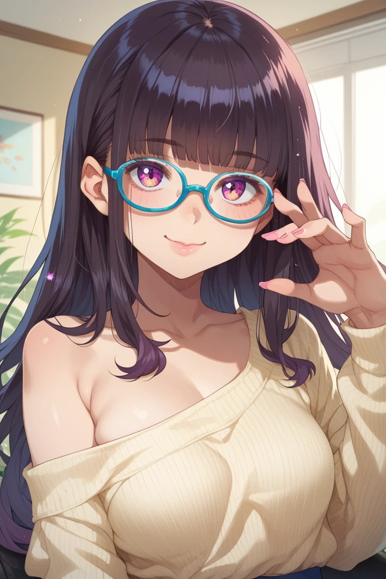 (masterpiece,highest quality,超A high resolution),japanese woman, (((Very beautiful 25 year old girl))), pretty girl、look at the photographer､  (()), super cute face, glossy lips, double eyelids in both eyes,natural smile、 natural makeup, long eyelashes, Shiny and smooth hair､center image,  perfect limbs, perfect anatomy,(((bra and panties))、locker room,surprised face,glasses,(wet with sweat)(((undressed clothes))school uniform