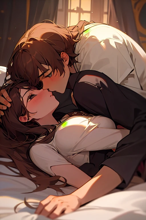Man and woman cuddling
