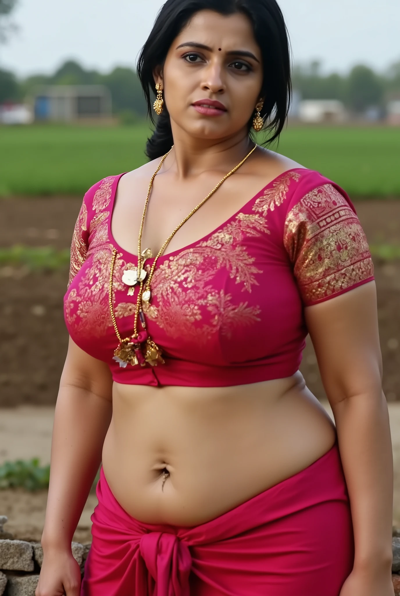 Foto RAW, photorealistic, photography, full body shot, 50 years old Woman, master shot, perfect eyes, goddess like beauty, pierced eyes, perfect thick chubby mallu Desi aunty bhabhi, Wearing a Stanapatta, a chest-band.Saree model, model Photography, Indian saree shoot, Indian traditional wear advertising photography, traditional wear brand shoot, face of Indian actress Sonakshi Sinha, masterpiece, realistic, realism, incredible details, pleasure, photorealism, detailed skin, skin pores, high contrast, photorealistic Artstation 8k HD digital art trend of high definition and detailed realistic skin texture, ultra detail, realistic skin texture, armature, best quality, ultra high definition, (photorealistic:1.4),, high resolution, detail, raw photo, sweat, Re sharp, by Lee Jefferies Nikon D850 Film Stock Photo 4 Kodak Portra 400 Camera F1.6 Lens Rich Color Ultra Real Realistic Realistic Textures Dramatic Lighting Unreal Engine Trending at Art Station Cinestill 800,(pele altamente detalhada: 1.2), 8k UHD, DSLR, soft-lighting, alta qualidade, grain of film, Fujifilm XT3,she didn't like to wear blouse or bra, she is happy to wear only saree, she hates blouse or bra, detailed hairy armpits, hyper realistic skin, skin pores, sweat, veins,
