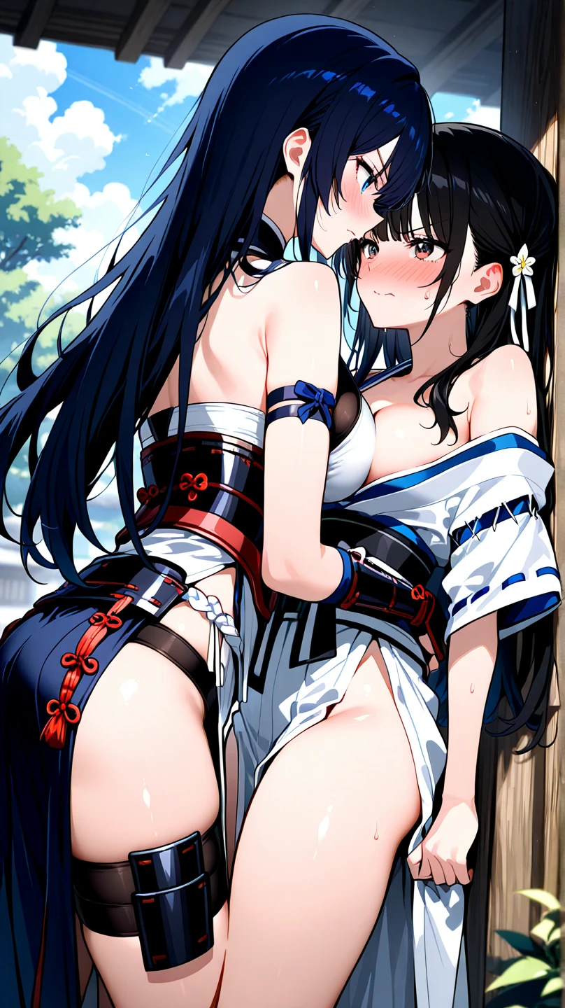 score_9, score_8_superior, score_7_superior, sauce_anime, ambient light, sunlight  , (2 tall girl ), 
Sagiri Yamada Asaemon, Sagiriyamada Asaemon, Long Hair, brown Hair,, closed eyes, wince,frown,
show off breast ,nude,  In the same way, (kiss),((sitting position, hug, face to face, straddle)),  ffm threesome,  lesbian sex, nsfw,  in lake,                                                                       
((rape)) , , nsfw ,  shackles , , wet body, (steam), , yuri sex, 
in beautiful realistic lake, ~ side, blush, detailed fundoshi, ,お漏らし, saliva,
alone, Dutch Angle, View your viewers, Cowboy Shot, detailed sex, nipples ,,open mouth, [large breast],