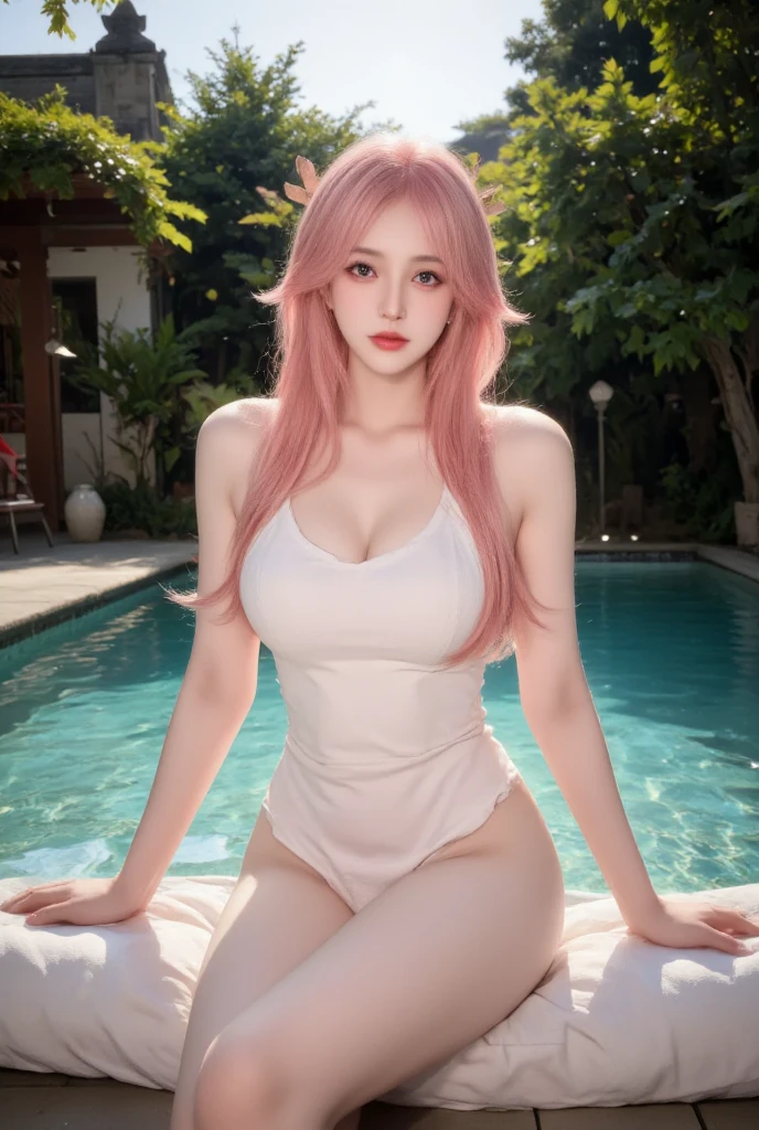 Sexy big ,18 year old beautiful girl is sexy&looks cute & Cute beautiful sexy face, A strong wind blows my hair in front of my face,Beautiful super long pink metallic blonde straight hair and、Beautiful, cute and sexy eyes hidden behind long bangs