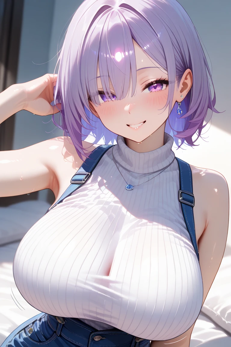 (masutepiece,the Extremely Detailed CG Unity 8K Wallpapers:1.5),(beutiful breast,Farbe_aberration,beautiful detailed shadow,Beautiful eyes,Beautiful body,Beautiful skin,beautifull hands:1.5),(Vivid colors,Realistic, hyper realisitic:1.5),(Curve,glamor,Seductive smile:1.5),(Shiny hair,silber hair,blue eyess:1.5),(in a house,Bedrooms:1.5),delicate patterns,intricate detailes,red blush,shinny skin,Seductive Anime Girl, [ 4 k digital art ]!!, beautiful alluring anime woman, painted in anime painter studio, Smooth Anime CG Art, made with anime painter studio, realistic anime 3 d style,Unparalleled beauty, Lustrous and firm skin, Silver hair, Beautiful and nice girl,kindly smile,Short hair,french braid hair,Sportsbra,leggins,(huge breast),