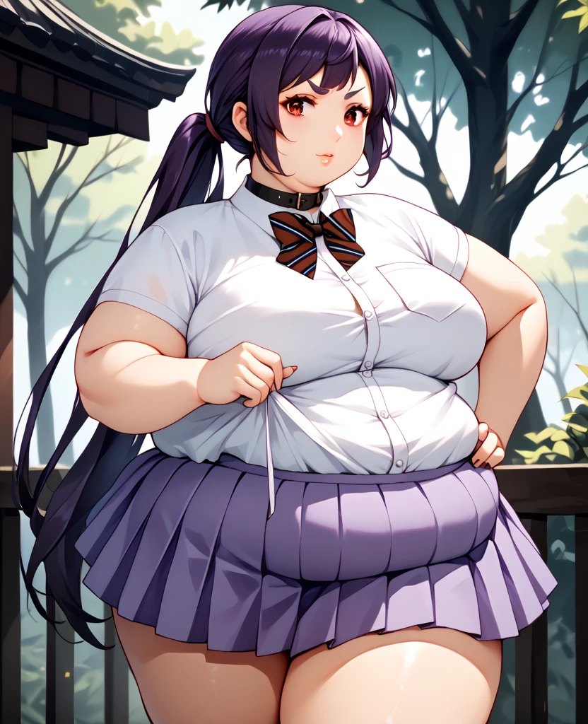 masterpiece, best quality, ultra-detailed, glistening shiny, glowing light, ray tracing, HDR, deph of field, (perfect face, detailed face, detailed eyes,perfect hands),(medium boobs:1.2),8k,HD,ray tracing,perfect lighting,best quality, ultra-detailed, shiny eyes, (looking at viewer,open mouth smile:1.1), ((1girl)), (mature female:1.4),thighs,
obese miku,long hair,((gradient hair)),multicolored eyes, blue eyes, gradient eyes, (glowing eyes:1.5), mascara, (fashion make up), parted fat lips,blush,skirt,shirt,long sleeves,white shirt, fat belly, big butt, chubby arms, big cheeks, pantyhose,pleated skirt, collared shirt, black pantyhose, petals, headphones, cardigan, green skirt, between legs, hand between legs, headphones around neck, blue cardigan, hand on headphones,
(( futuristic city , buildings, Japanese graffiti walls:1.1, neons, night,cherry trees, flying cherry blossom petals,moon,japanese architecture, japanese lamps)),(complex background, many elements in the background:1.2),((super detailed background)), mistress poses, ((8k wallpaper)),