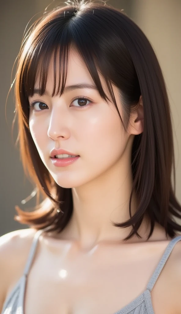 Model actress、One Woman、cool、Japanese and half European、Close-up of face、30 generation beauty、Realistic Skin、yukata