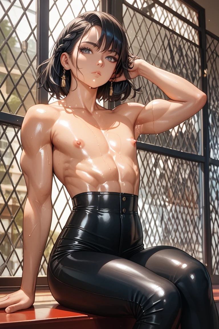 goodlooking, Oriental, Blackhead, Abdominal muscles, dimple, Smile