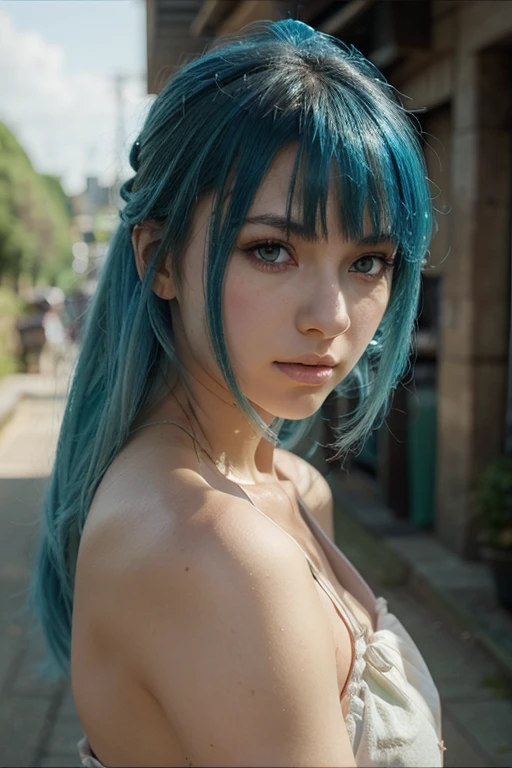 Menina anime com cabelo azul e colete vermelho com olhos azuis, estilo anime 4K, Anime Art Wallpaper 8K, arte de anime digital detalhada, badass anime 8 k, arte de anime digital, Anime Art Wallpaper 4K, Anime Art Wallpaper 4K, arte digital estilo anime, Papel de parede anime 4k, estilo anime. 8k, 4k anime wallpapers, Anime Wallpaper 4k