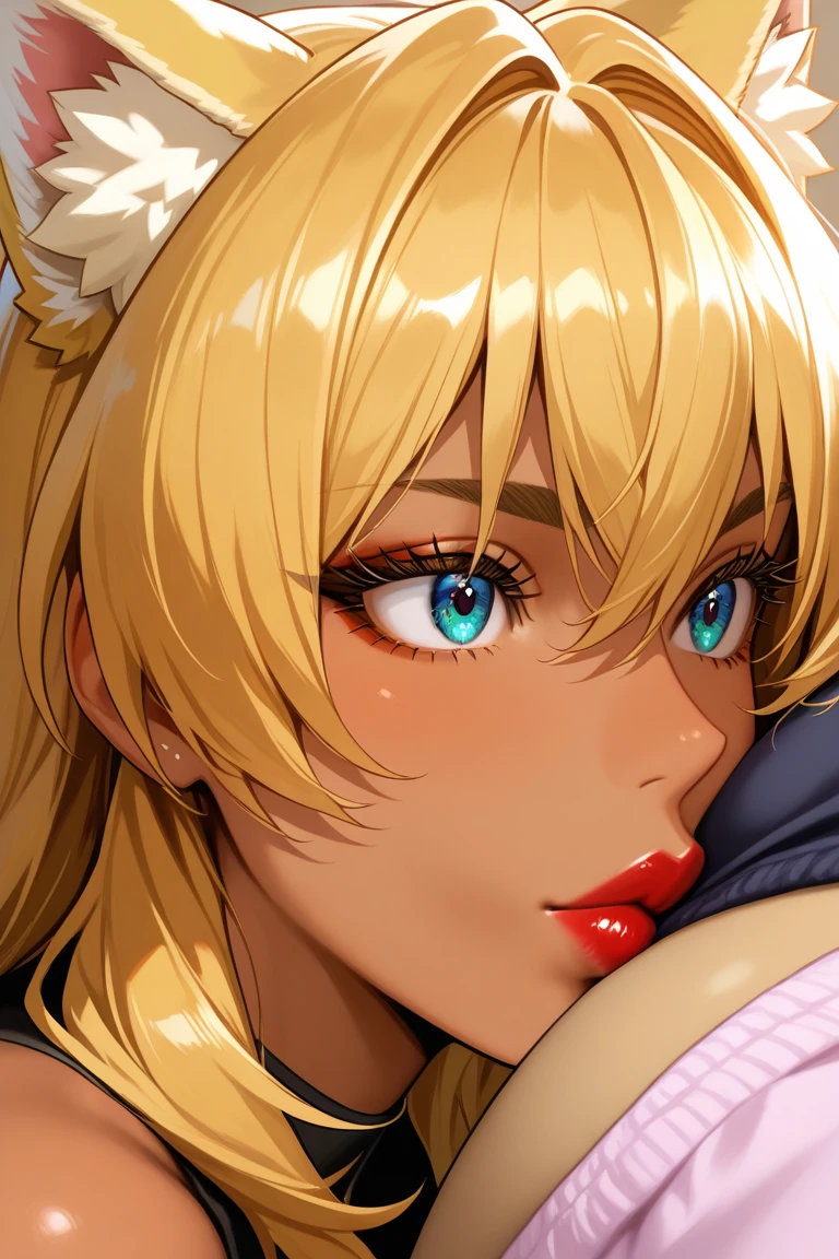 (masterpiece:1.4), (high-quality, high-definition, high-resolution), Realistic style, (primary warm vivid color palette),a beautiful woman with cold, cooling sheet on forehead, wears warm pajamas, huddled under quilt in bed in private room, cold symptoms, pained expression, (wrapped in a blanket, a Smartphone in her hand:1.2), (richly drawn and delicate) sex doggy style
