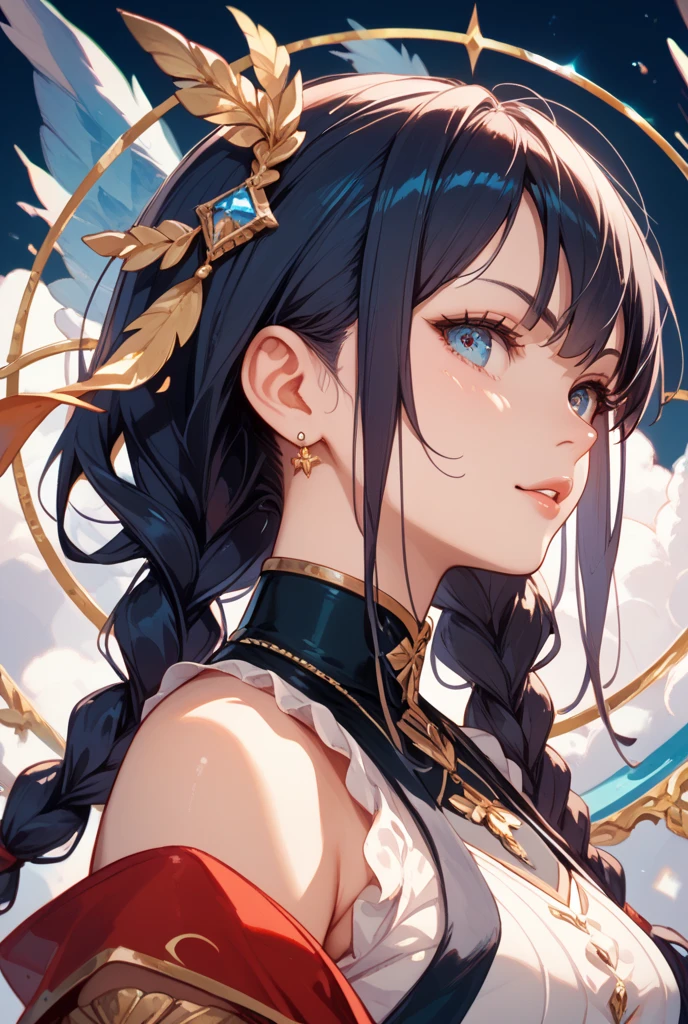 masterpiece, top quality, super detailed, high resolution, (ink painting style), excellent anatomy, beautiful 1 woman, zodiac sign - goddess of Sagittarius, similar to the goodness of Latin, optimistic, fair, funny and intelligent face, recklessness, ruthless, impatient, overconfident style, dark blue eyes, sparkling deep blue hair, transparent dress, in the sea of shining stars, whole body, fire makeup look, god Chiron, best light, best shadow, mysterious, perfect face, highly detailed,