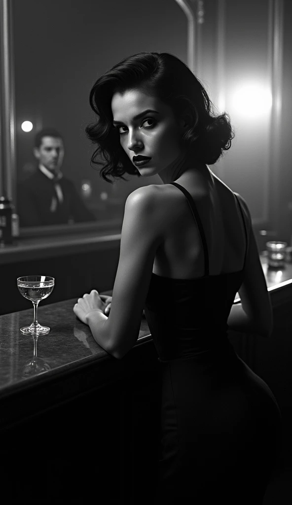 woman in red dress drinking glass of wine in crowded room, french new wave, Allan Linder, Roger Cecil, Guido Crepax, French bob, with a drink, French bob hair, Stan Gully, from Helmut Newton, John Keane, Larry Fink, smoking, Peter Bash, Jerry Schatzberg