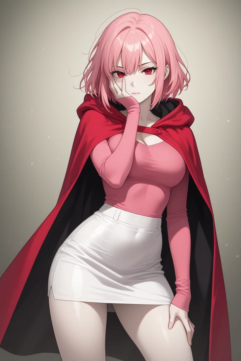 score 9, score 8 up, score 7 up, uncensored
femboy, red cape, hood, striped thigh highs, 
<lora:[Zenra QQ]:1>
