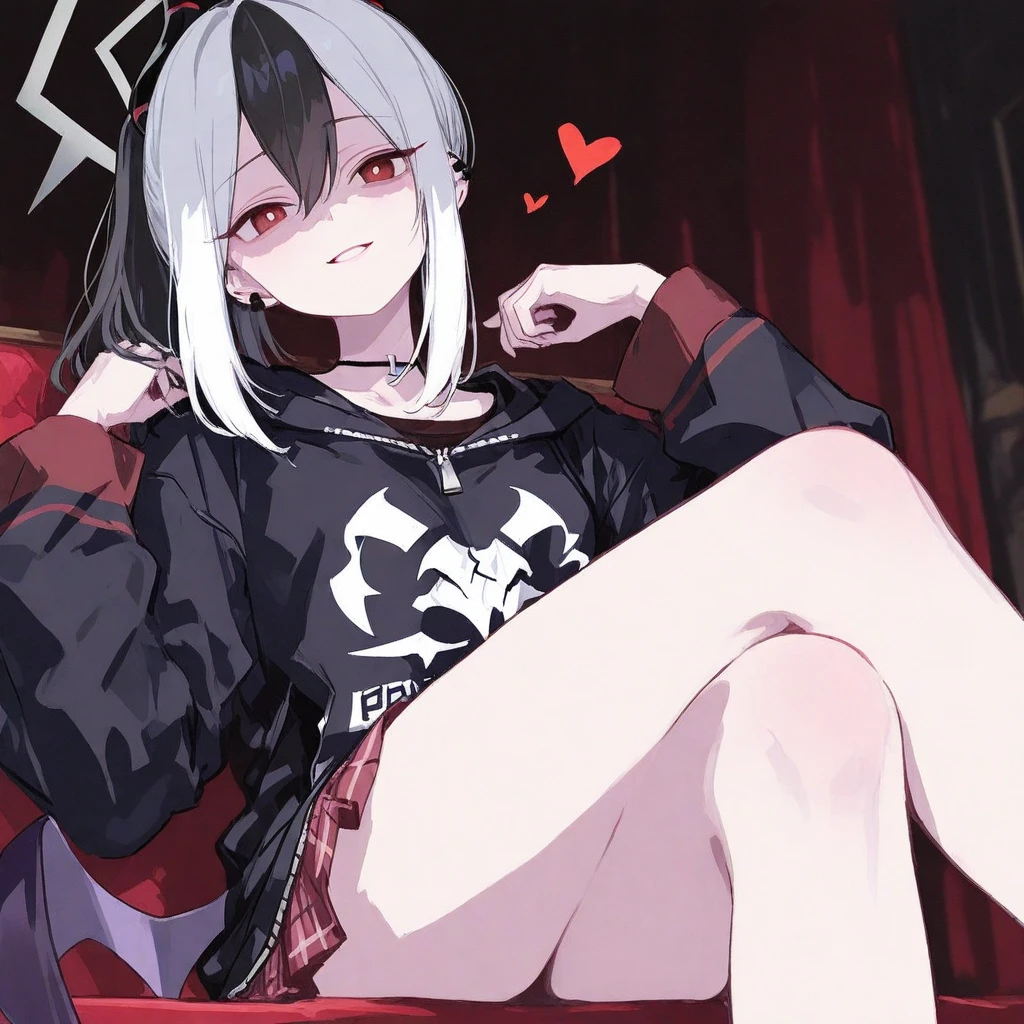 (NSFW: 1.7), crazy_eyes, (Masterpiece, Precision, Premium Quality: 3.2), Alone, One Girl, Black Hair, Ponytail, (Track Jacket), Red Eyeshadow Red Eyeliner: 1.2, Looking at the Camera, Red Eyes, Black Wings Extending From the Waist, Expressionless, Angel Halo, (Close Up), ((facial, bukkake, ejacuculation))、eyelashes