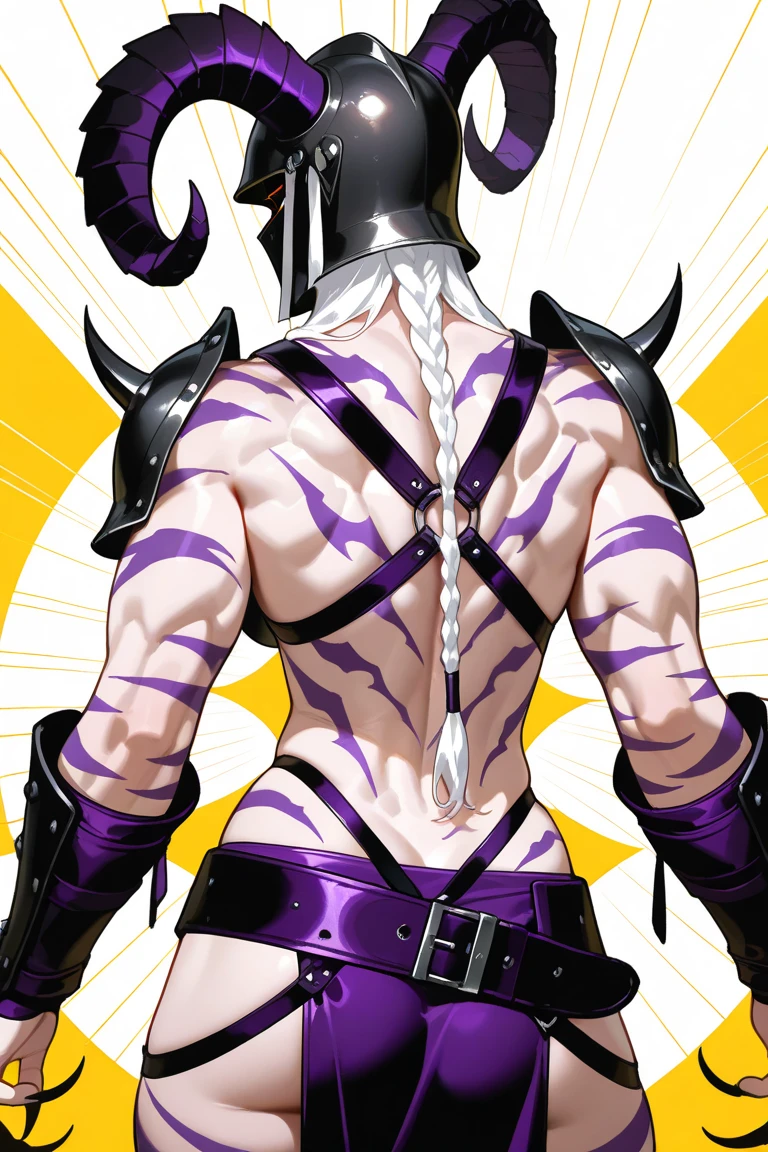 one person、male、maleの体格、juzo inui、masterpiece、highest quality、(((Revealing purple lace underwear)))、garter belt、Knee-high socks、bra with ribbon、High heel pumps、Smoking a cigarette、Nightclub Background、Sexy dance、Side view、Looking back、Ass、Big ribbon on the waist、Spotlight