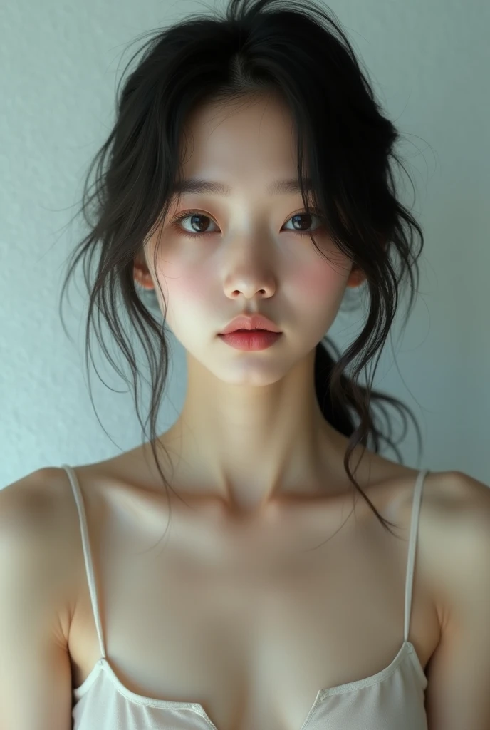 Realistic glowing skin, (発Sweat:1.8),sitting backwards,Look back at your face,Always look at the camera,(発Sweat:1.8),(Beautiful nipples in real life:1.6),,(whole body:1.9),(発Sweatしたリアルな白い肌:1.9),White socks, (Black leather shoes:1.8),
,Cold look,Cold Stare,Black Hair,short hair,Tie your hair short,Silky translucent white skin,,(Very detailed美しい顔), Great face and eyes, (Highest quality:1.4), (Very detailedな), (Very detailed CG 統合 8k 壁紙), Very detailed, High resolution raw color photos, Professional photography, Realistic portrait,Sweat,,(A Cup:1.9),(Flat Chest:1.9),(Very small breasts:1.9),(Breast augmentation:0.1),(Small breasts beginning to swell:1.9),(Breasts during puberty:1.9),
, (少女のwhole bodyの詳細なRAW写真), Canon EOS R5 250mm, Sharp focus, Cinema Lighting, (No makeup:1.2), Fine skin, Delicate collarbone,,(Ultra-high resolution:1.6), (Realistic:1.6),,(Japanese junior high school girls:1.9),(whole body:1.8),(Sweatが滴る肌:1.9),(Black pleated skirt for the lower body only:1.9),(Sweatで滲んだ肌:1.9),(Age is :1.9),(Raise one hand above your head:2),(Topless:1.9),Height is 155cm,Non-erect, thin nipples,very small nipples,Natural nipples,Real girl nipples,Not disgusting nipples、 (Armpit hair just starting to grow:1.9),(sit cross-legged:1.9),Sitting cross-legged,Sit, (Sitting cross-legged:1.9),