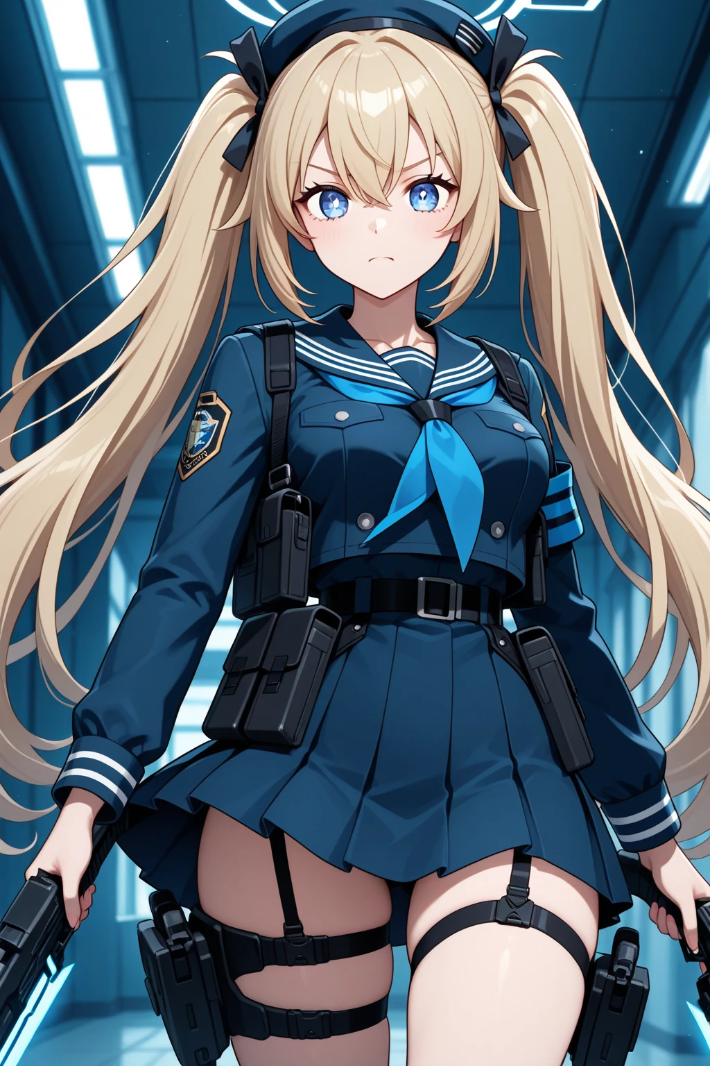 (A high resolution), (Ridiculous resources), (Best quality), (high high quality), (tmasterpiece), 1 plump girl, Asuna, eBlue eyes, Long gray hair, The halo, hair covering one eye, Very long hair, Light brown hair, (Large breasts, The cracks are relatively large), Latex high socks, Red latex stockings, praying hands logo, looking at viewert, 8K HD RTX, Delicate finger detailing,obscene exposure,Slim figure,