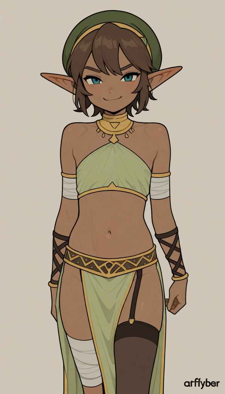 lora: 1.5 gensin impact , high res, stable diffusion, 1girl, solo, full body, dark-skinned female, dark skin, black hair, ponytail, golden eyes, medium breast, hip bones, escesive pubic hair, topless, nipples, paintbody, loincloth, poncho, oppen poncho, brown outfit, maya glipho, (nipples band aid), maya tattoo, partiali visible vulva, native, native figther, maya, maya girl, standing, spread legs, white background, simple background, lora: maya_stile 1:5