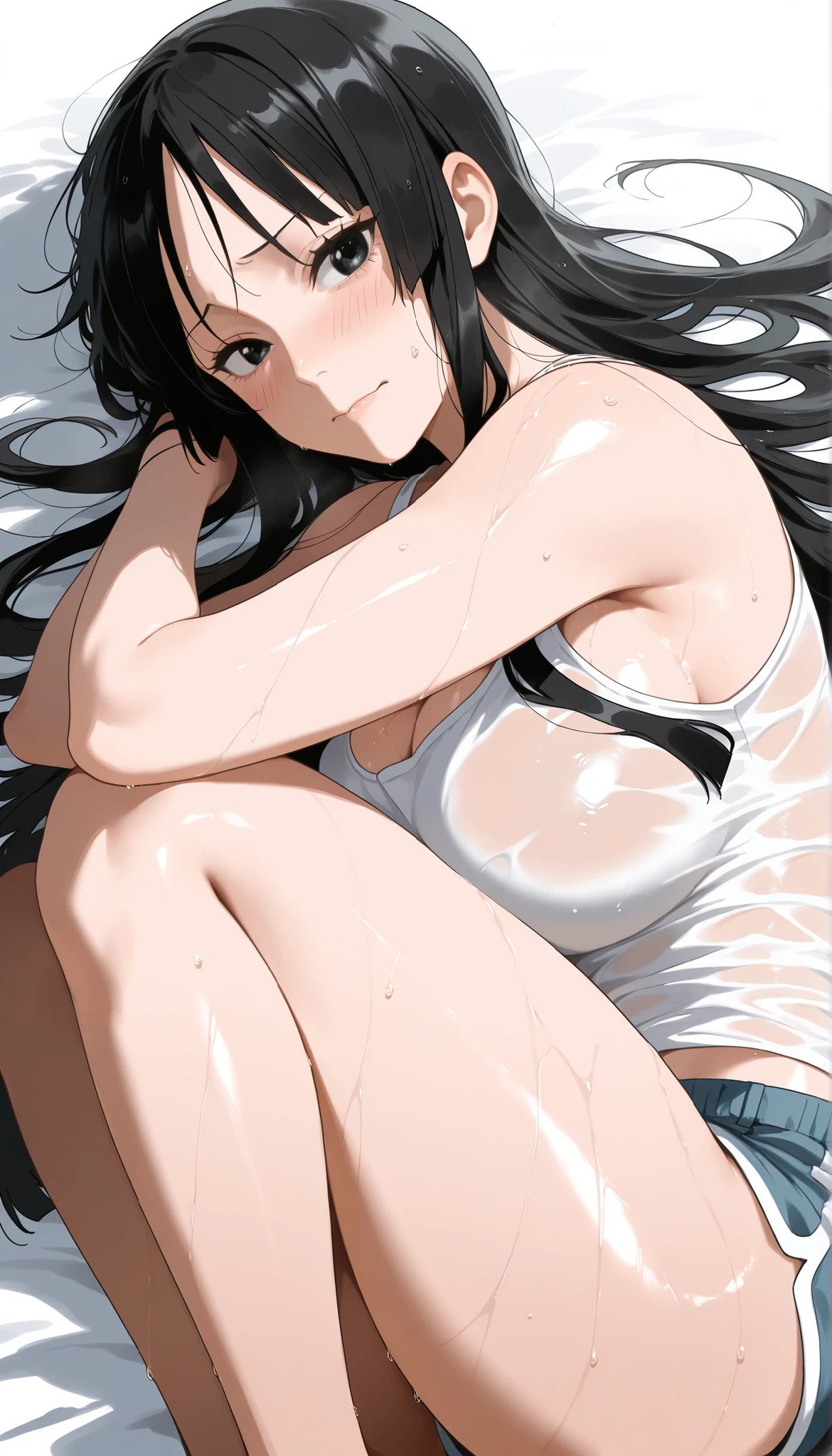 (masterpiece, best quality:1.2), 1girl, solo,standing_split,
long hair, White sleeveless tank top,no panty, vagina,