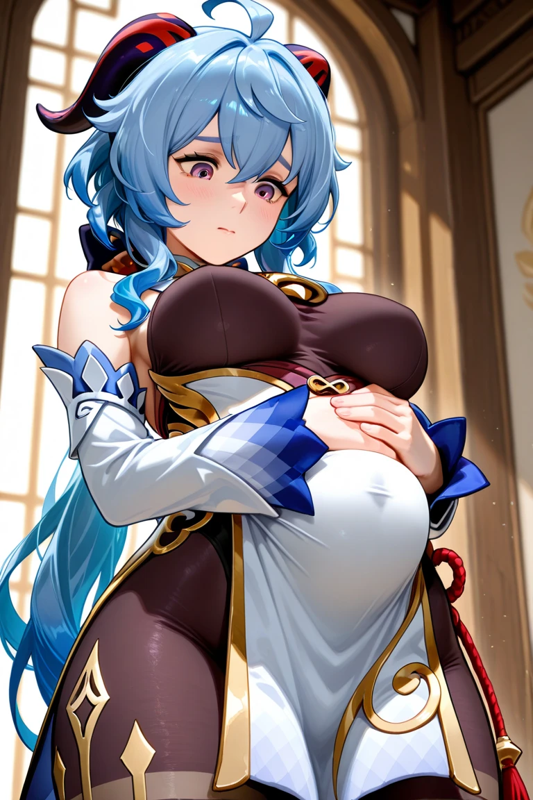 Masterpiece、need、1 woman、blue clothes、Traditional Thai dress, blue strapless、full body photo、ancient thai style、 White cloth buns, steamed buns、black hair、Leaky shoulder、The chest is large.、Long, slender legs、smile、black stockings、ริมฝีปากpinkอ่อน、Embroidered clothing、high-heels,(big tits),sexy, slightly seductive expression, big breasts,Show your breasts,The cracks are clear....,((big tits)),(pubic bone), rift, visible chest,seductive pose,I see bulging nipples.,(((large areolae:1.4,pink,The nipples are clearly visible.......)))