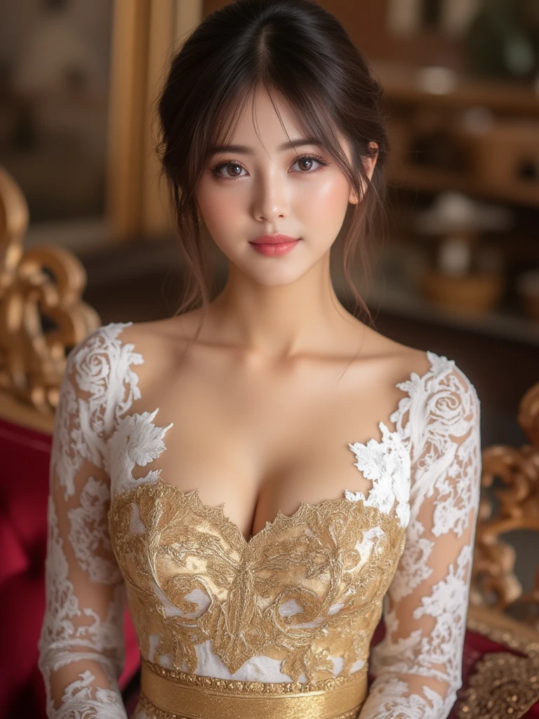 (dark shot:1.1)The whole body of the aristocratic mother,Sexy aristocratic outfit with big breasts(absurderes、hight resolution、ultra-detailliert)、Full body of one woman、Red and white aristocratic costume,Mature woman with big breasts、Nobleman in a luxurious dress、Blonde long hair、Mature woman with thin big breasts、blue eyess、sexy dress、long-sleeve、Finely detailed eyes and detailed face、intricate-detail、BREAK Mosaic Art、small pieces、colorful tesserae、complex pattern、Tiled design、durable surfaces、Old-fashioned technique BREAK macro photography、extreme close - up、intricate-detail、magnified textures、Stunning clarity、Hidden beauty、Immersive perspective break、 artisanal creations、Handmade products、unique designs、intricate detailes、Creative expression、skilled craftsmanship,enticing,enticing,