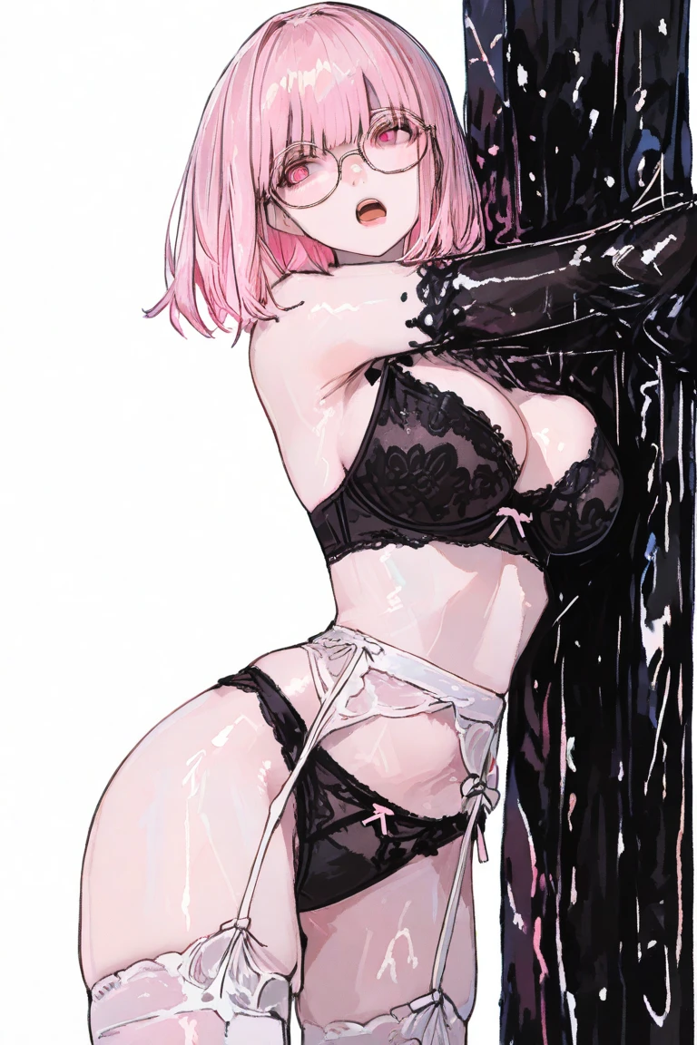 Detailed traces of Japanese manga, serious woman