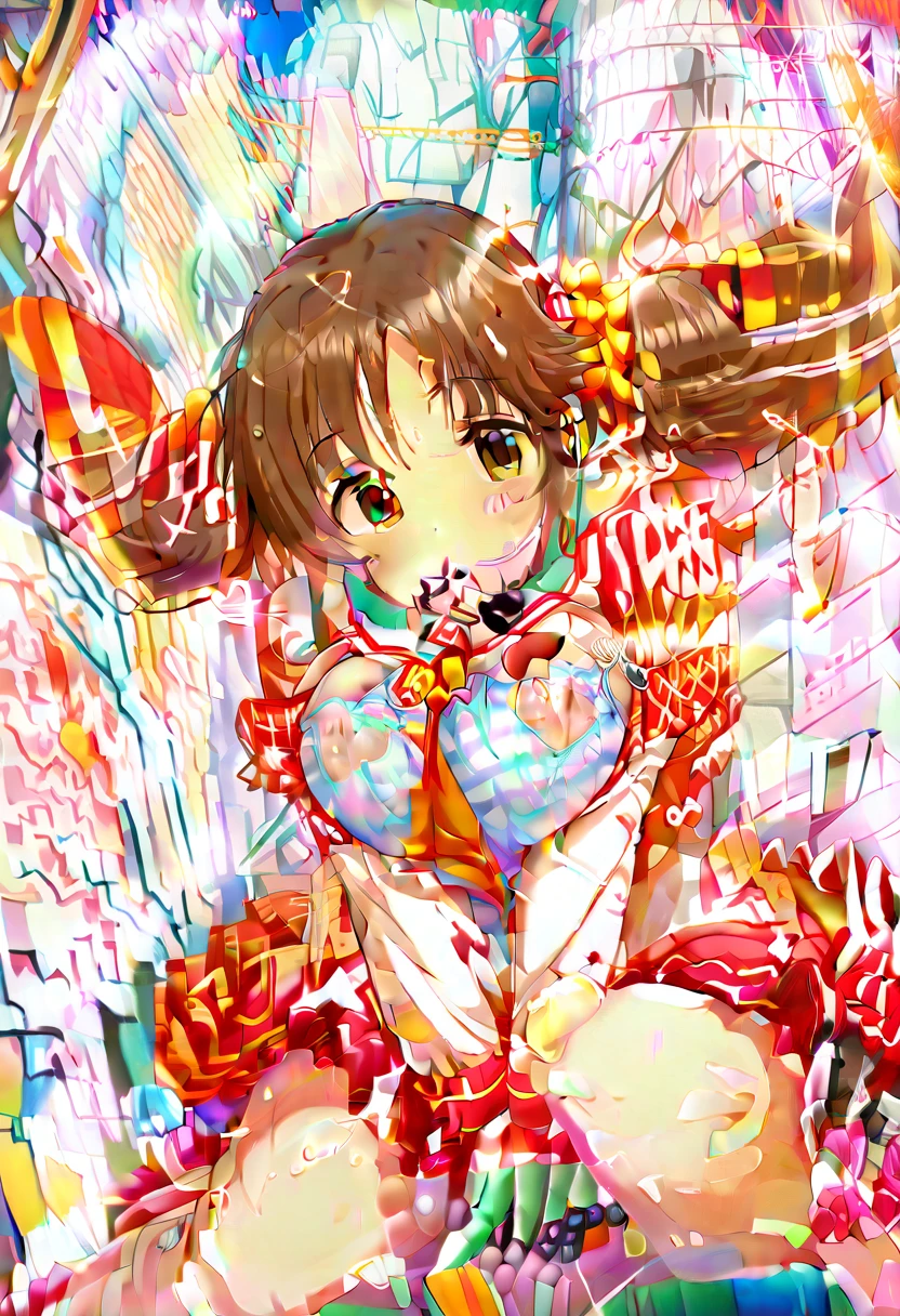 masterpiece, best quality, ultra-detailed, kawaii, cute, lovely, sexy, ero, extremely detailed, 4K, 8K, best quality, beautiful, anime style, latex bodysuit, beautiful eyes, large breast, tattoo, orgasm ,kinomoto sakura, cardcaptor sakura, , magical girl, fuuin no tsue, hat, red ribbon, puffy short sleeves,animated, animification, tattoo,dark dress,beautiful detailed hair, purple Clothes,lift up skirt,Live performance venue,shiny-glistening