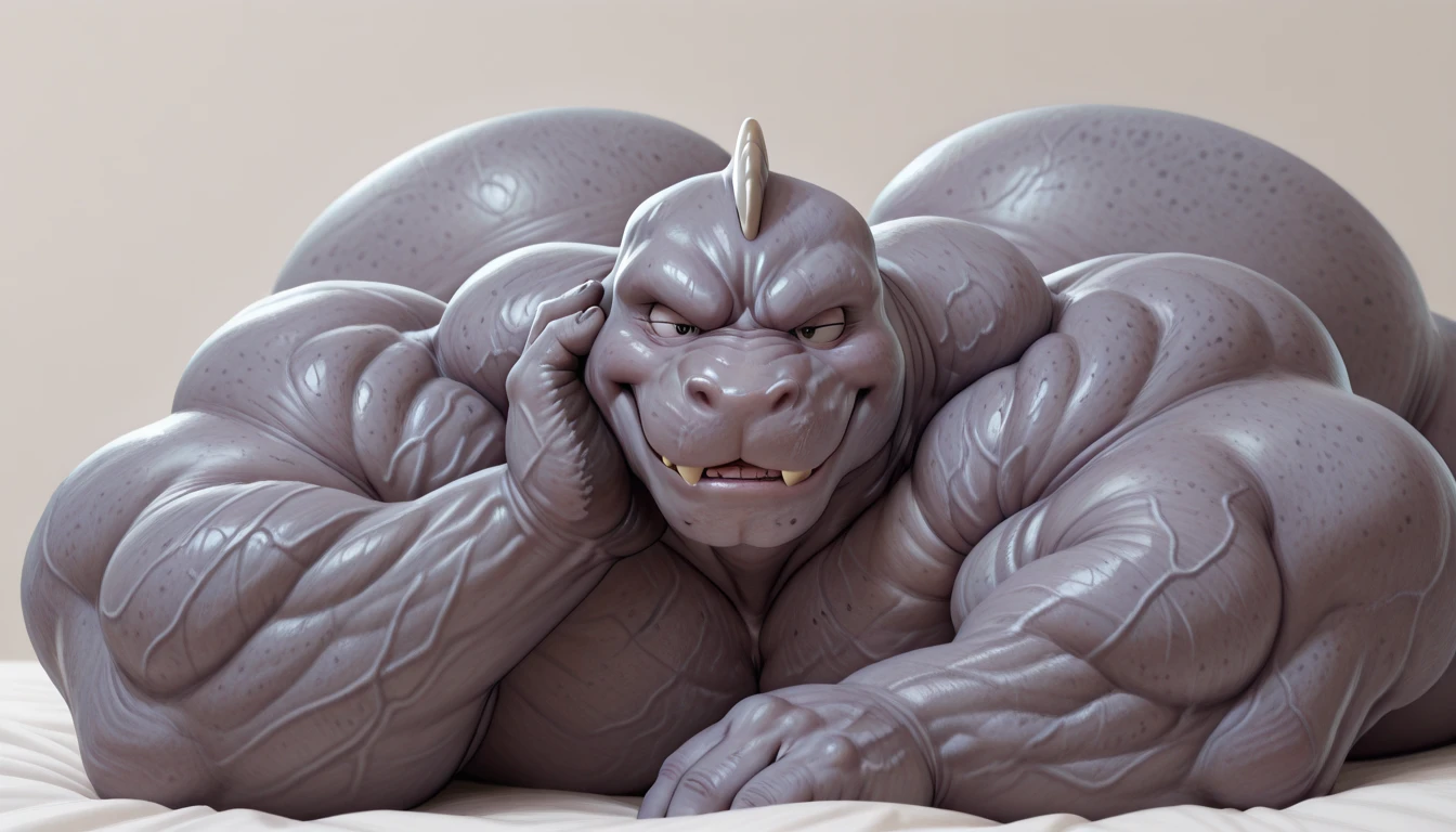 score_9, score_8_up, score_7_up, score_6_up, 1boy, solo, indoors, nude, ass up, in bed, on all fours, seductive face, plain background 
BREAK
<lora:METurianPonyV6MF:1>, ((turian)), 1boy, alien, horns, perfecteyes, teal eyes, grey skin, white carapace, ((male)), extremely detailed, (bodybuilder, big muscles:1.5), narrow waist, wide hips, ((huge ass:1.3)), bubble butt, thick thighs, <lora:add-detail-xl:2> 
BREAK
photo, amateur, flash, front view, dutch angle