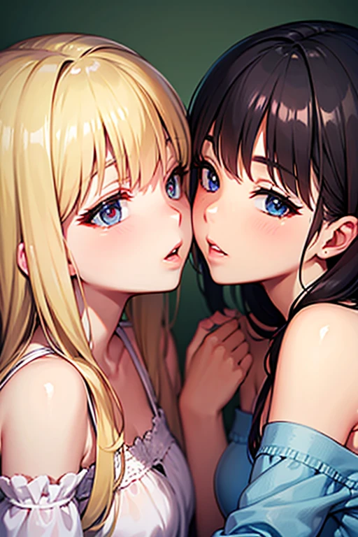 realisticlying、2 girls、selfee、Nipple bare skin Both breasts are close to each other、Keep it close to your body、Looking Up、A sexy、dripping saliva from the mouth