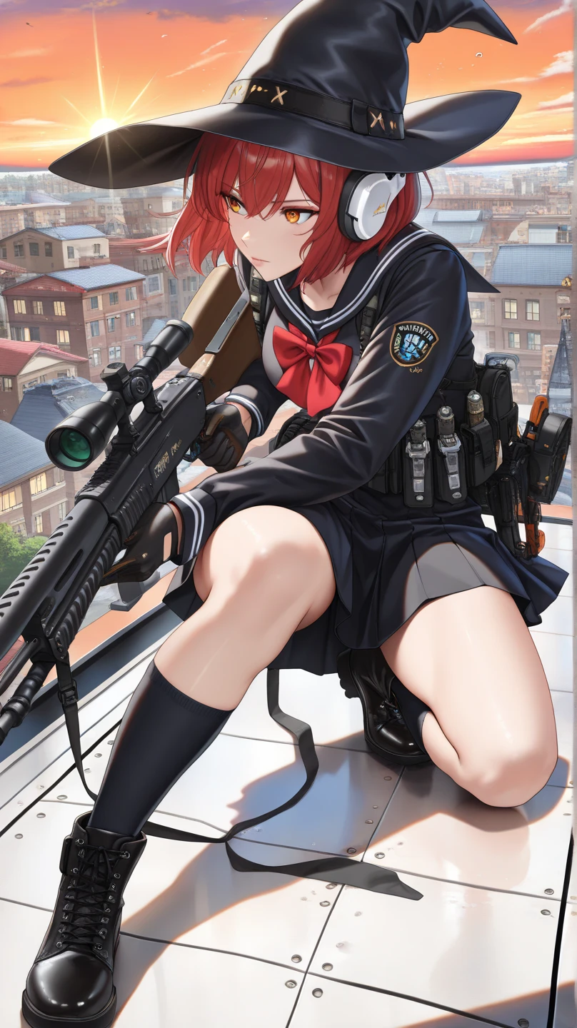 holding a pistol ,1 person、No sleeve、Ahegao、ponytail、blonde、amount、Blue Leather Shirt、Sara、No sleeve、best quality, super fine illustration,(((beautiful fine hair))),(((beautiful fine face))),(((beautiful fine background))),blue-black leather pants, silver zipper,belt below the waist,super fine illustration,(((beautiful fine hair))),(((beautiful fine face))),(((beautiful fine background))),normal small size,bangs bangs ,(((beautiful fine hair))),(((beautiful fine face))),(((beautiful fine background))),blond hair , showing forehead, silver center zipper, leather blue black bodysuit, sleevelesblue blacks, shiny, blonde ponytail