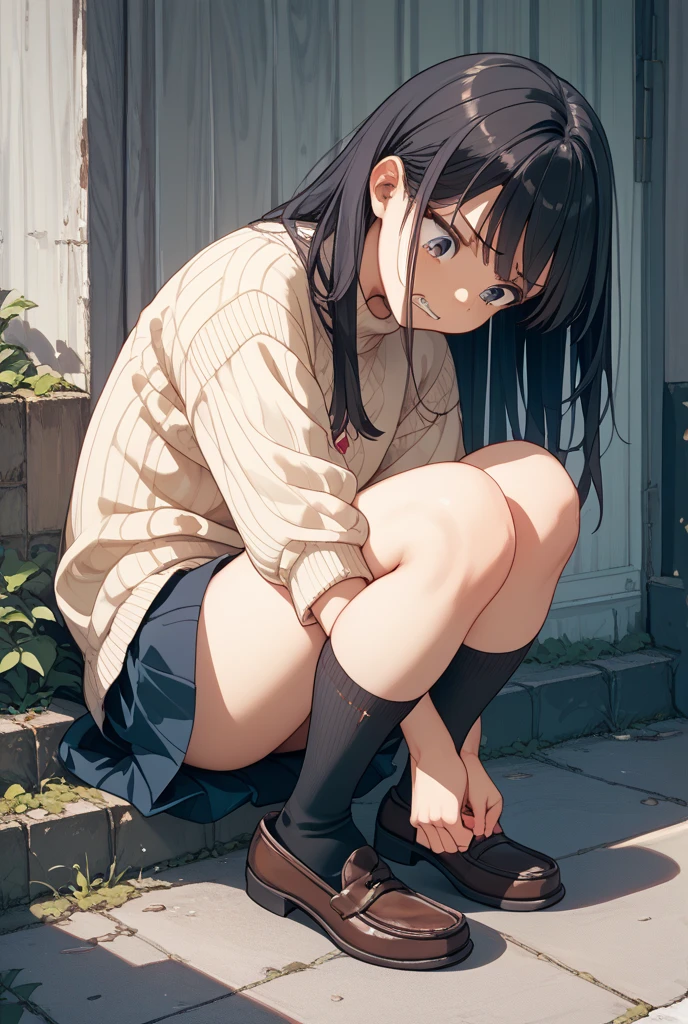 1girl in、AS-Adult、Underwear、Cute underwear、Squatting panchira、
