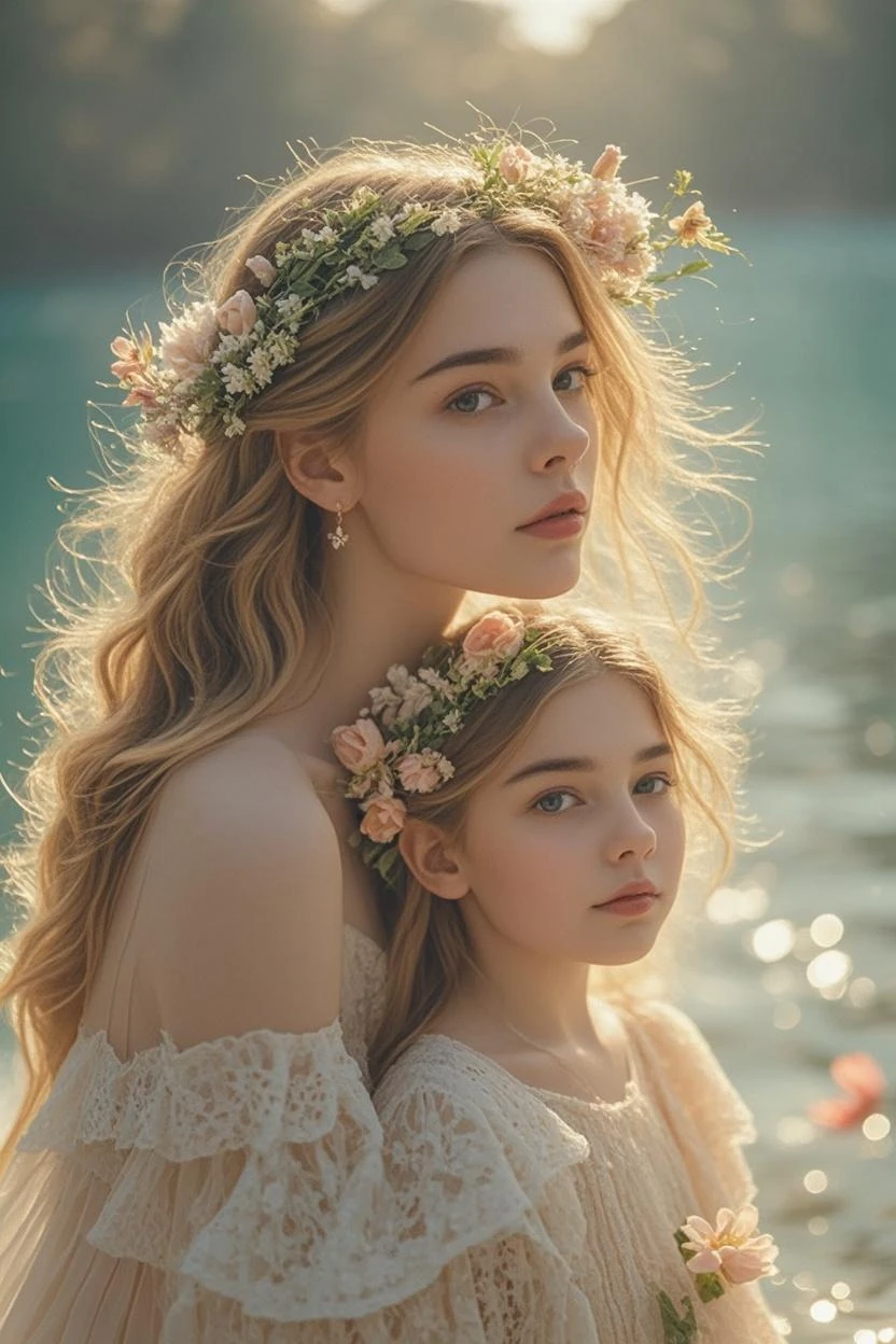 "Um casamento de conto de fadas com a Barby: um vestido de noiva deslumbrante (vestido de casamento:1.2), cabelo loiro longo (loira de cabelos longos), flawless makeup, local dos sonhos (Paradisiacal beach), stunning sunset (amazing sunset), romantic decoration (romantic decoration:1.1), bouquet of fresh flowers, felicidade pura (felicidade:1.2), todos os amigos e familiares reunidos (gathering of friends and family), amor verdadeiro. " --auto