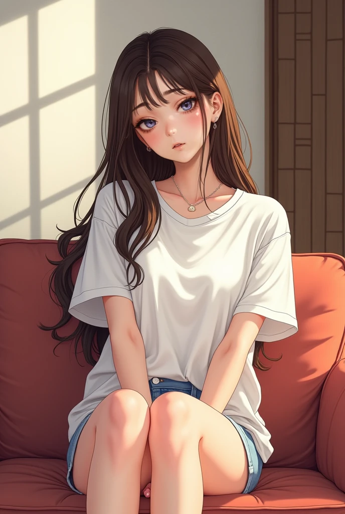 (masterpiece), (portrait), (aesthetic), (beautiful), (upper blody), (high quality), (aesthetic clothings), (professional angle), (rule of thirds), (Feminine), (woman), (female), (beautiful),(feminine features), (21 years), solo, 1 woman, (attractive Japanese), Spring, (Soft Sunlight), (Morning), (Warm light), ((Arms Stretching, sitting)), sitting in bed, (Arms over Head Hands), ((Looking Upward Face)), ((Peaceful)), (Natural Make-up), (Moderate Bust), (-), ((Long Hair)), (Brown Hair), (Straight Hair), (Loose Waves hair), (- in Hair), (Wide Open Eyes), (Brown Eyes), (Cozy and Relaxed Look), Fair skin, (- Clothing), (Oversized T-Shirt), (-), (Pajama Pants ), (Scoop Neck Neckline), ((Sunlight Filtering In background)), (Wide Shot Shot), beautiful hands, two hands, normal hands, two arms, complete hands, beautiful body, beautiful fingers, normal fingers, five fingers, five fingers, beautiful ears, normal ears, beautiful eyes, shiny eyes, beautiful mouth, beautiful lips,