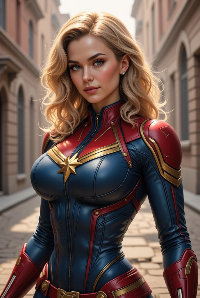 Meghan Markle, wearing Captain Marvel costume sexy clothes, her costume is transparent, (revealing her skin), professionally retouched, soft lighting, realistic, smooth face, perfect eyes, sharp focus on eyes, 8 k, high definition, insanely detailed, intricate, elegant. in a cosmic background, (((visible breasts))), she is removing her. Costume, visible nipples, visible vagina, blonde hair, blue eyes