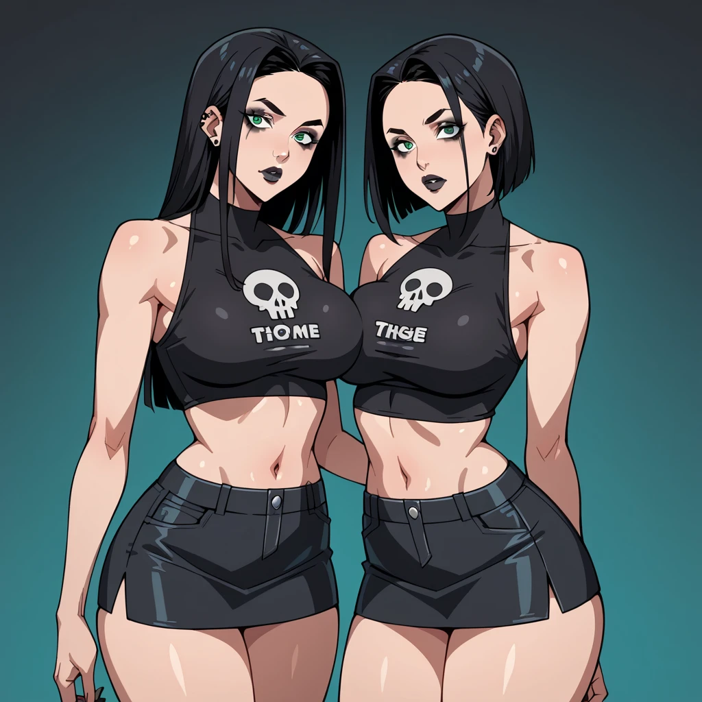 1girl, light skinned, Yusuke Murata style art, girl alone, short hair, black hair, blue eyes, anime girl with tattoos posing in a black outfit, digital anime art, sexy anime girl, female anime girl, anime art, muscular!, big oppai, Ilya Kuvshinov, badass anime 8k, anime art, cuberpunk hair, sexy outfit, exercise clothes, very attractive, sensual,