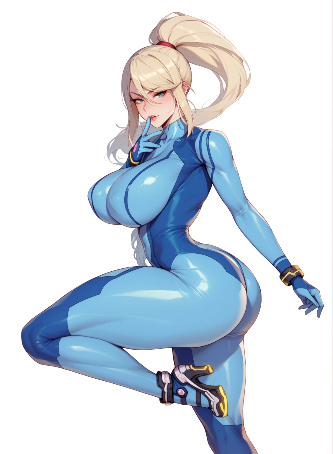 highres, realistic 1girl, (like Tatiana Badiu & sunnyrayyxo), (solo), (Mirko) in cammy_white_(cosplay), rabbit_girl, ((dark_skin)), red_eyes, ((white_hair)), very_long_hair, long_eyelashes, ((large_breasts)), (huge saggy breasts), curvy muscular, sexy body, stunning sexy, underbust, abs, covered_abs, curvy, ((thick_thighs)), thighs, toned, smile, teeth, upper_teeth_only, body paint (white_leotard body paint), ((highleg, highleg_leotard, taut_leotard)), blue_gloves, blue_headwear, beret, hat, chest_strap, (thigh_strap), thigh_holster, holster, camouflage, bodypaint, gloves, ((sleeveless_turtleneck_leotard)), braid, twin_braids, low_twin_braids, ahoge, huge_ahoge, (looking_at_viewer, hands_up, rabbit_pose, armpits), bare_shoulders, ((ass_visible_through_thighs)) (skindentation, rabbit_ears)