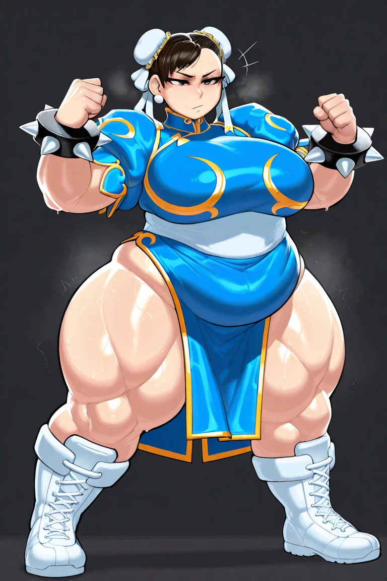 One Woman,Precise five fingers、Two long, accurate legs、Long Hair、Knee-high socks、Wide Hips、plump and thick thighs、Huge Ass、Huge breasts, Embarrassed look、Full Body Shot、Sexy pose、panties、White background、 Oily, shiny skin,woman、Black Dress, No sleeve, ((mai shiranui:1.2)), Exposing shoulders, Brown Hair, Brown eyes, Long high ponytail, hair band, jewelry, See through, View your viewers, hair ornaments, choker, Glare, The King of Fighters, (Tabletop, Highest quality, Highest quality, Official Art, beautifully、aesthetic: 1.2),  Floating skirt, Stiletto heel knee-high boots,Standing pose