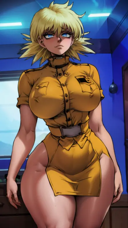 full body , full shot ((dynamic pose)),hands on hips ,open mouth,sexy pose , vampire fangs , red eyes , seras victoria wearing overall jumpsuit, overall jumpsuit, exposed thighs , ((((alone))))) , enormous tits, full shot full body (best quality,4k,8k,highres,masterpiece:1.2),ultra-detailed,, enormous tits ,extremely detailed girl,beautiful detailed eyes,beautiful detailed lips,longeyelashes,dynamic pose ,,sharp focus, seras, seras victoria,muscles ,(((sexy pose ))), background outside sky , flowers