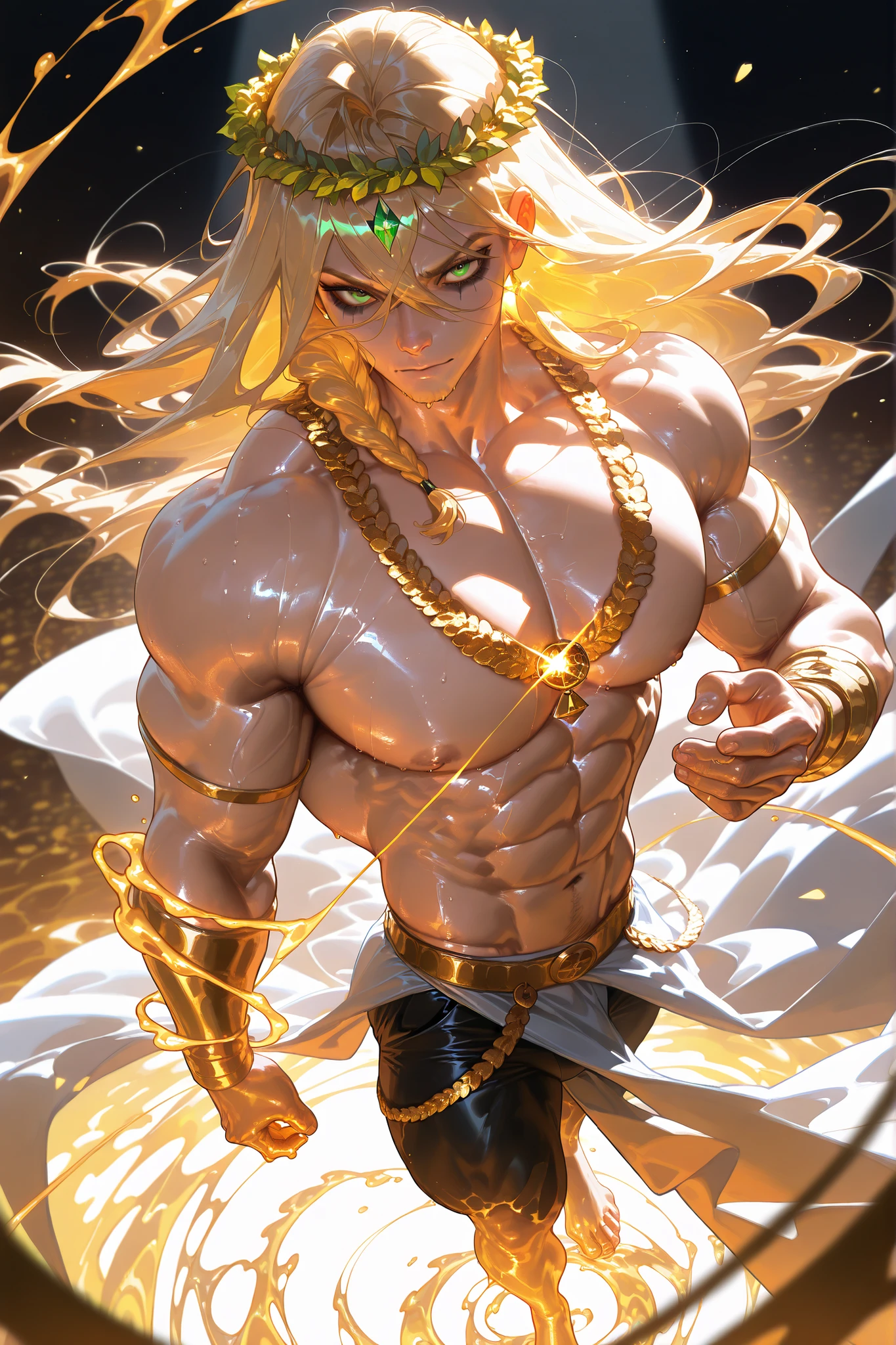 code, runic, blond eyes, Handsome, Greek mythological style, 8k, super detail, Muscle detailed --auto