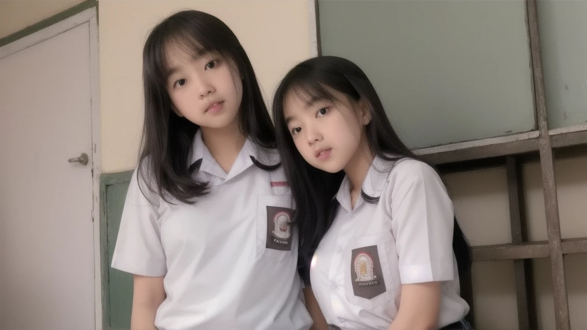 8k, best quality, Medium close-up, （Best quality，8K，tmasterpiece：1.3), (2 young girls:1.1), two beautiful young 12 years beautyful girl ((White nurse uniform, small white nurse (cap), white shirt, open shirt, hospital, patient's room, upper body, sexy)), fit body, perfect eyes, pale skin, fair skin, perfect skin, ((outdoor)), at morning, ultra-delicate face, delicate eyes, double eyelids, half smile, Realistic, beautiful and delicate photo,heterosexual, braless, cold expression, cold pose, wide angle, lying down at crowd hospital, (at the front of crowded hospital:1.4),buttock stand out, topless body, sexy pose, full body shot, spread legs wide open, show off vagina,buttocks exposed, topless, small perfect breast, slim body, skinny, ((two girl with sexy pose:1.6)), correct hand, correct eyes, correct fingers