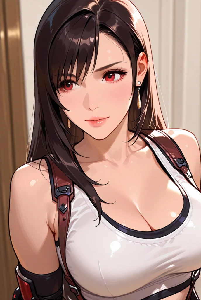 Beautiful girl, Final Fantasy (Tifa), big breasts, cleavage, sexy