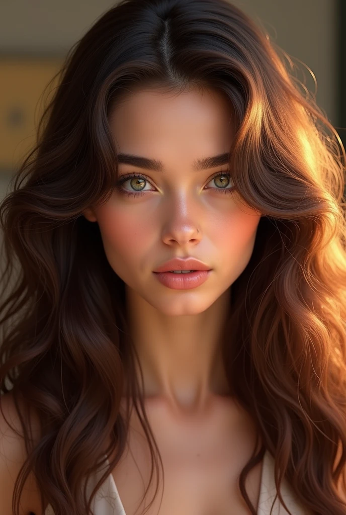 I would like a female version character with brunette color with curly hair