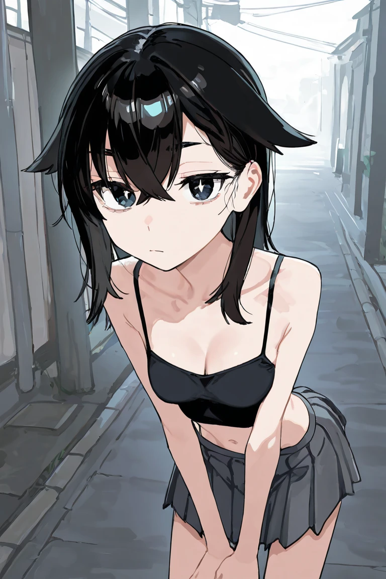 (crossing arms),(front facing),((caramel hair)),GIRLS BAND CRY,Girls Band Cry,Nina Iseri,（Iseri Nina）,Thornless ant,RAW Photos, 8k, (Highest quality), Realistic, (live-action, Intricate details), (Natural skin texture, Detailed skin, Hyperrealism, Sharpness), (Japanese teenage girl standing in a brightly lit back alley during daytime), ((nude)),、(((Small breasts:1.3))), (Pale skin:1.2), ((Short Hair、Twin tails)), ( cute, Lips parted:1.3), Daytime, Spot lighting:1.3,cowboy shot ,thigh gap