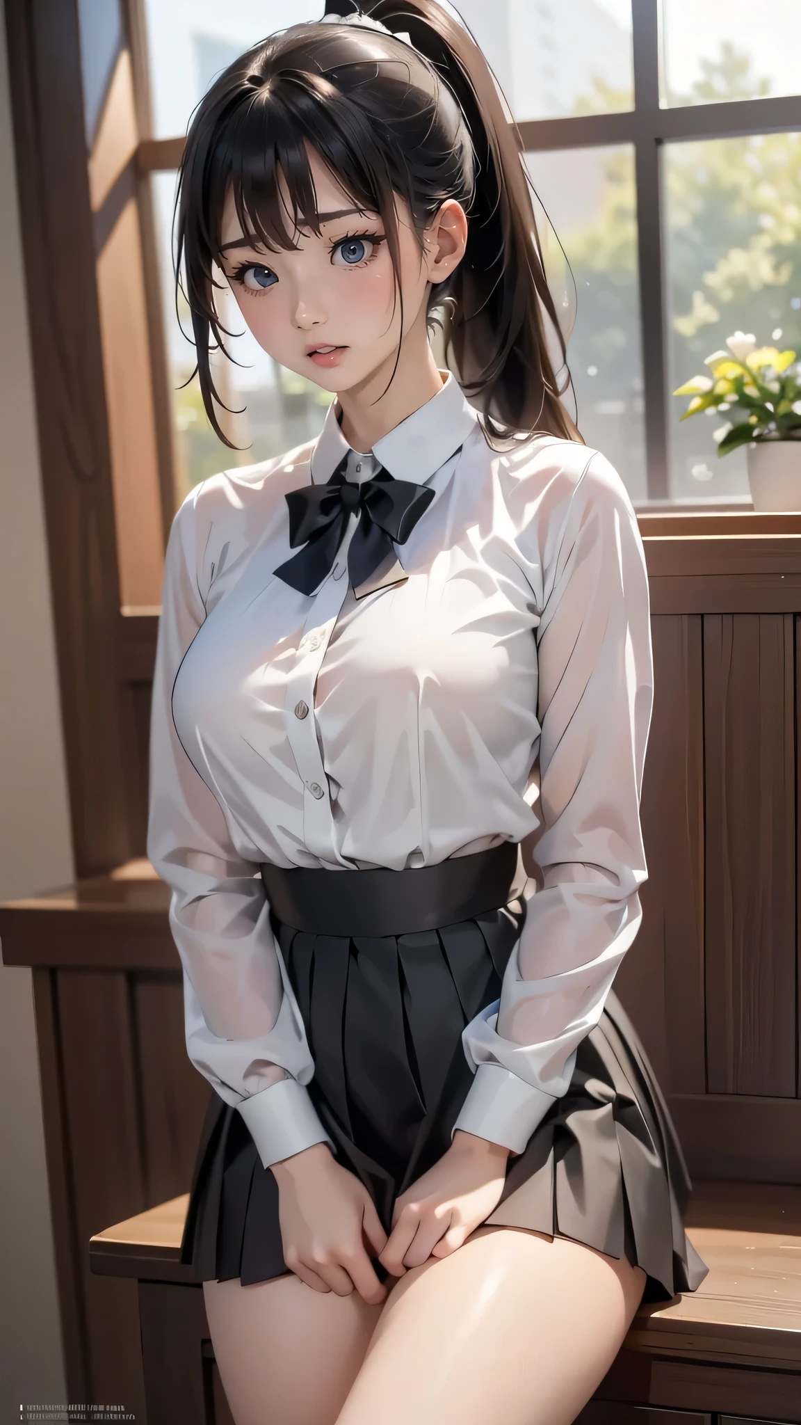 (masterpiece, best quality), 1girl, <lora:jillstingray-nvwls-v1:1> defJill, twintails, turtleneck, collared shirt, long sleeves, red necktie, vest, black skirt, pantyhose
