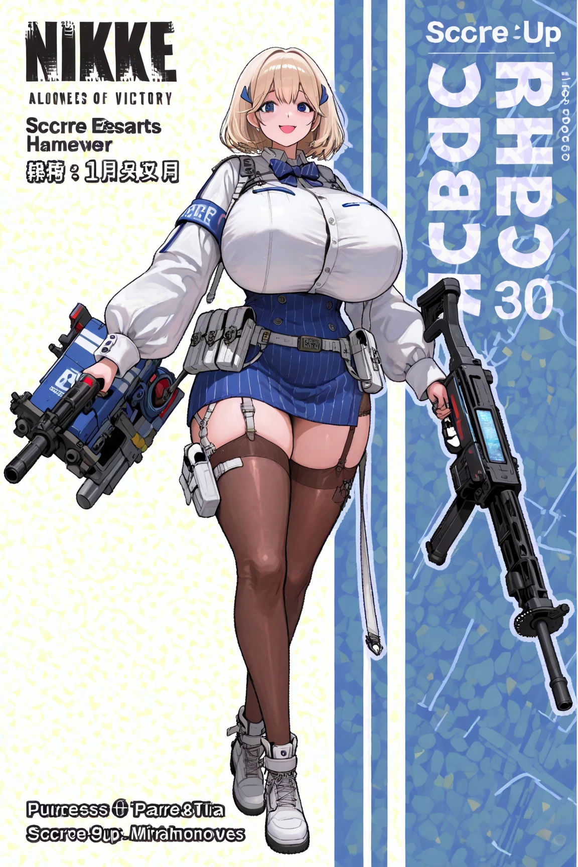 Special Forces Girls,during war,Grinning face,topless,belly button,aircraft carrier,Inward-curling ponytail,hat,Open your mouth,Cover your chest with your hands,Big Breasts,one person,squat