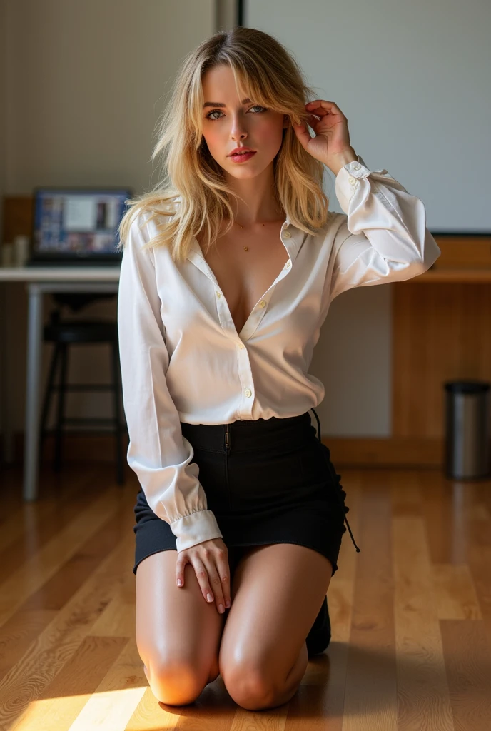 Es gibt eine blonde Frau, sie tanzt fröhlich, Plaid skirt and ultratight white shirt, sexy Mädchen, gestreifte Strumpfhose, zerrissene Strumpfhosen, hübsches Gesicht, mit Armen und Beinen, full length Heiß, schöne verführerische Teenagerin, sehr verführerische Pose, hinlegen, leg and thigh sHeiß, thin black lingerie, Heiß , überkreuzte Beine, Brünette, side sHeiß, unterer Winkel, schöner Winkel Mix a blonde woman (Isabella Deltore, Ursula Karven, blonde Behati Pinsloo und blonde Meghan Markle), Sun-tanned skin, Hairline, blonde hair with many blonde streaks, pointed nose, bleached blonde bob hair, Shoulder Bob, 45 years old, lifted face, Nose for Plastic Surgery, Vampir-Lifting, Pores on the cheeks, broad nasal bone, Eye wrinkles, Pointed cheekbones, HIGH CHEEKBONE, Almond eyes, schmale Almond eyes, Smokey Eyes Make-up, Vamp Make-up, Subscribe to something, brownish skin, Surgical lips, detailed face details (freckles, folds, Hautporen) Full body image (detailed realistic face), (((Hyperdetailed))), symmetrical face, detailed students, expressive make-up, Real photography, modern look, Real photography (realistic:1.5); , Bold dark eye makeup Vamp Mascara, long black dark eyelashes, Show hips, black eyeshadow, spectacular show make-up, Image grain, pixel grain, high contrast, Hips posing, sexy hips, Full body shot, long legs, sexy legs, large , large , busty, Image grain, analogue photo, (sexy pose), (((Breasts cup size C))), ( no underwear))), (((neon lights ))), (((slim body))), (((((Trained body))))), abs, Model Bag, supermodel, ​masterpiece, Eye level, Kodak Funsaver, Typ 160, 20mm, bokeh, nervous, sea, high contrast, modern realistic background interior, Not Safe for Work, (Photo taken from below, Focus on high heels:1.5), (Voyeur:1.5) (Beinmodell:1.4) (Garters and stockings:1.1) (chic Instagram filter:1.4) (Blonde bimboStyle:1.2) (Getty image quality:1.4) (photo of the year) (vagina:1.6)
